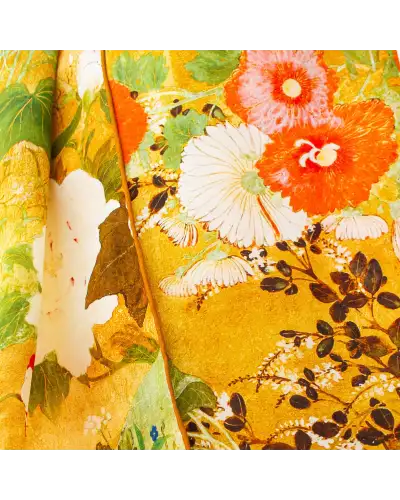 Scarves Fox and Chave Asian Iris and Blossom Silk Habotai Scarf £42.00