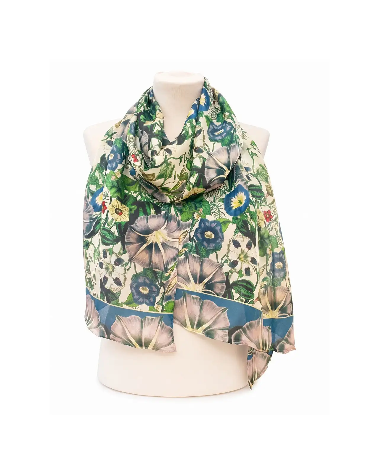 Scarves Fox and Chave Morning Glory Silk Habotai Scarf £37.00
