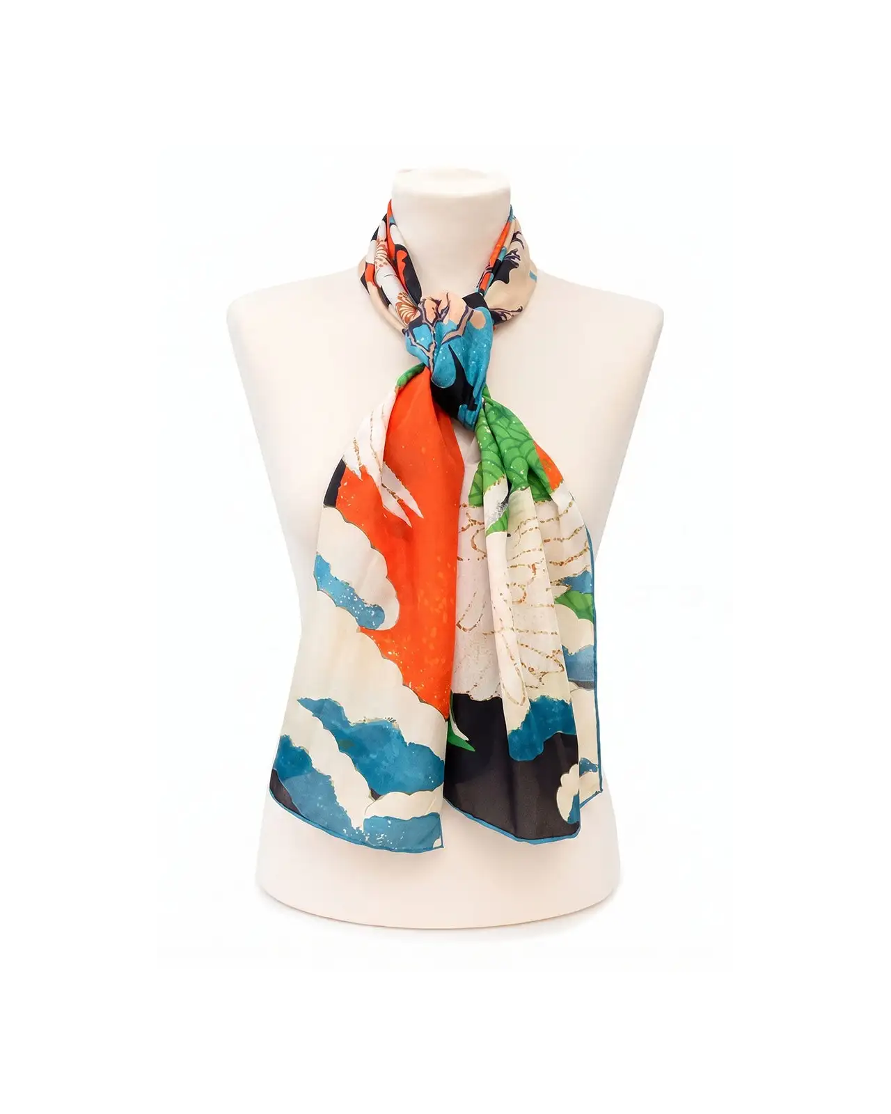 Scarves Fox and Chave East Asia Cranes Silk Habotai Scarf £32.00