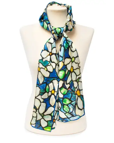 Scarves Fox and Chave Tiffany Clematis Silk Habotai Scarf £42.00
