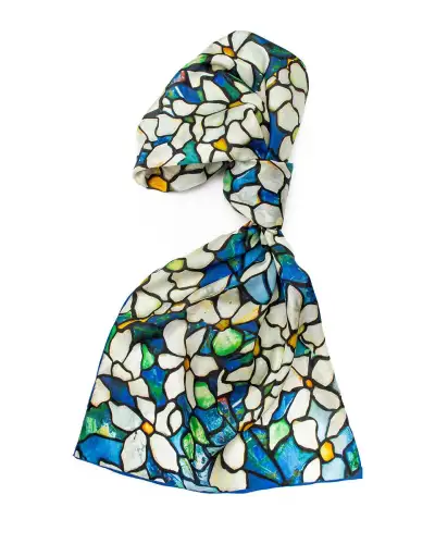 Scarves Fox and Chave Tiffany Clematis Silk Habotai Scarf £42.00