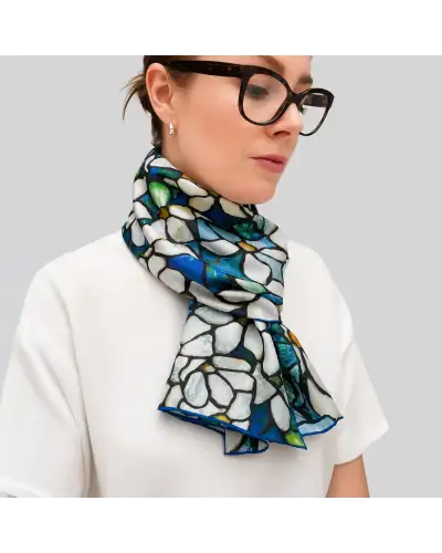 Scarves Fox and Chave Tiffany Clematis Silk Habotai Scarf £42.00