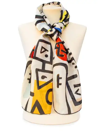 Scarves Fox and Chave Klee Rich Port Silk Habotai Scarf £42.00