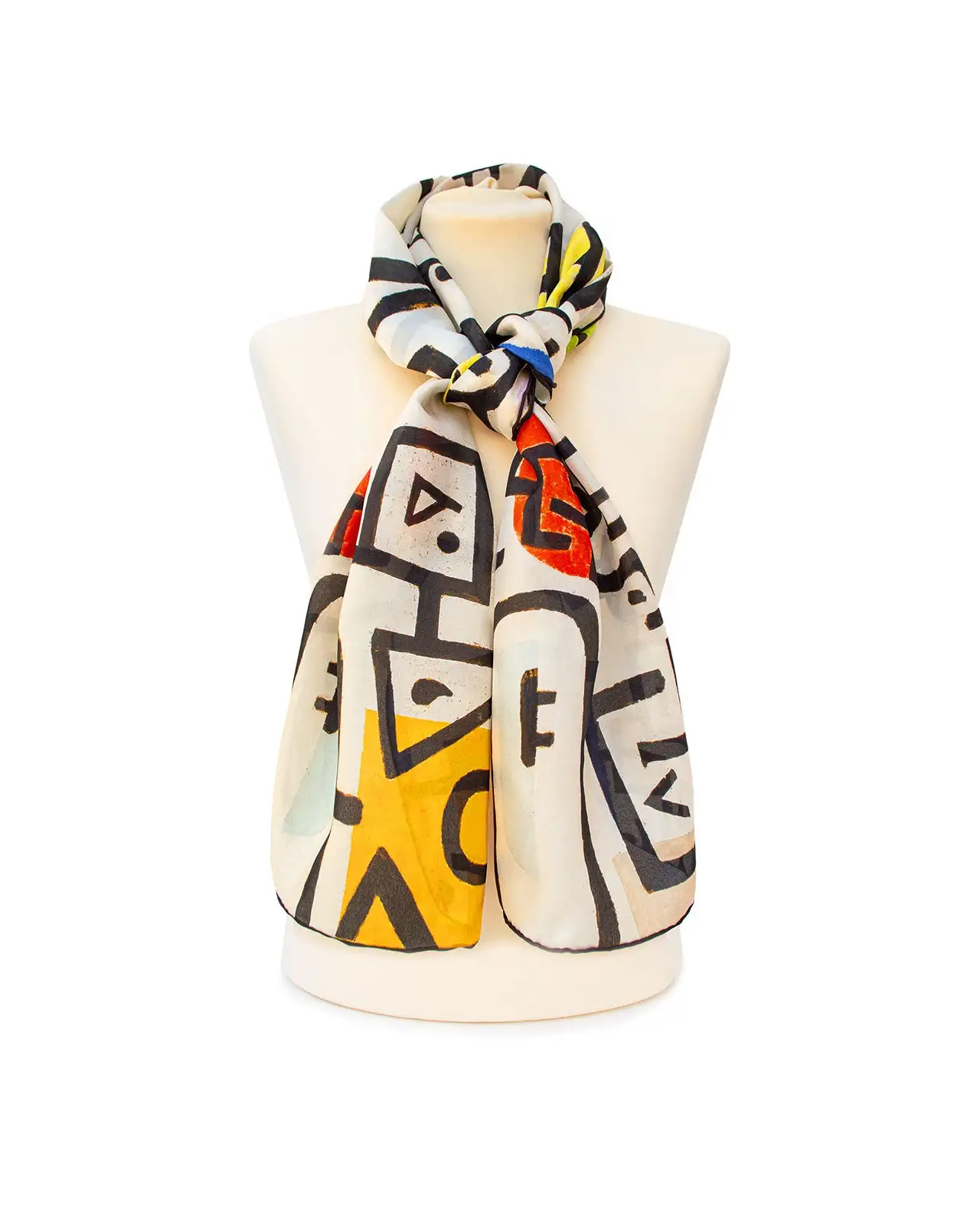 Scarves Fox and Chave Klee Rich Port Silk Habotai Scarf £42.00