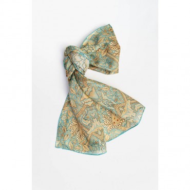 Scarves Fox and Chave Morris Windrush Habotai Scarf £42.00