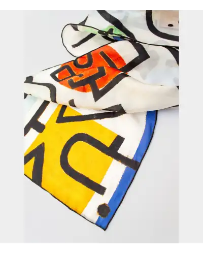 Scarves Fox and Chave Klee Rich Port Silk Habotai Scarf £42.00