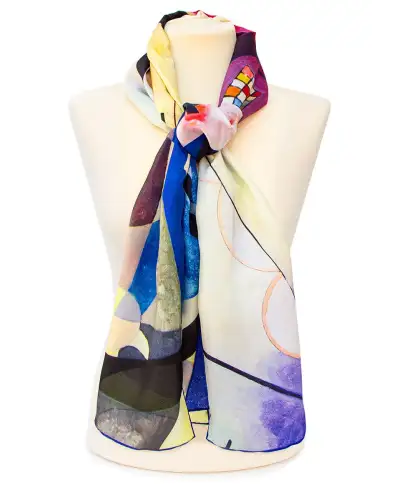 Scarves Fox and Chave Kandinsky Colour Cubes Silk Habotai Scarf £42.00