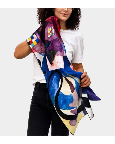 Scarves Fox and Chave Kandinsky Colour Cubes Silk Habotai Scarf £42.00