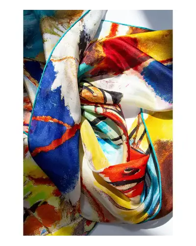 Scarves Fox and Chave Kandinsky Improvisation No 30 Silk Habotai Scarf £42.00