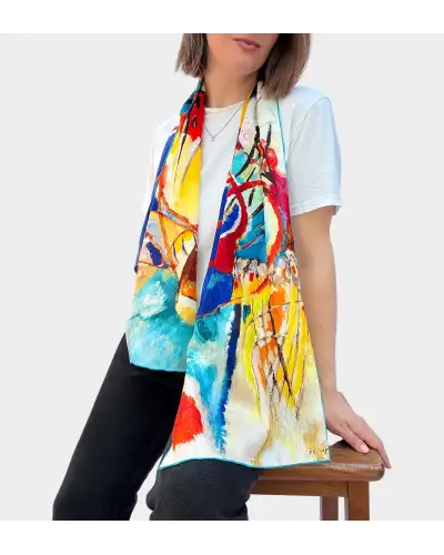 Scarves Fox and Chave Kandinsky Improvisation No 30 Silk Habotai Scarf £42.00