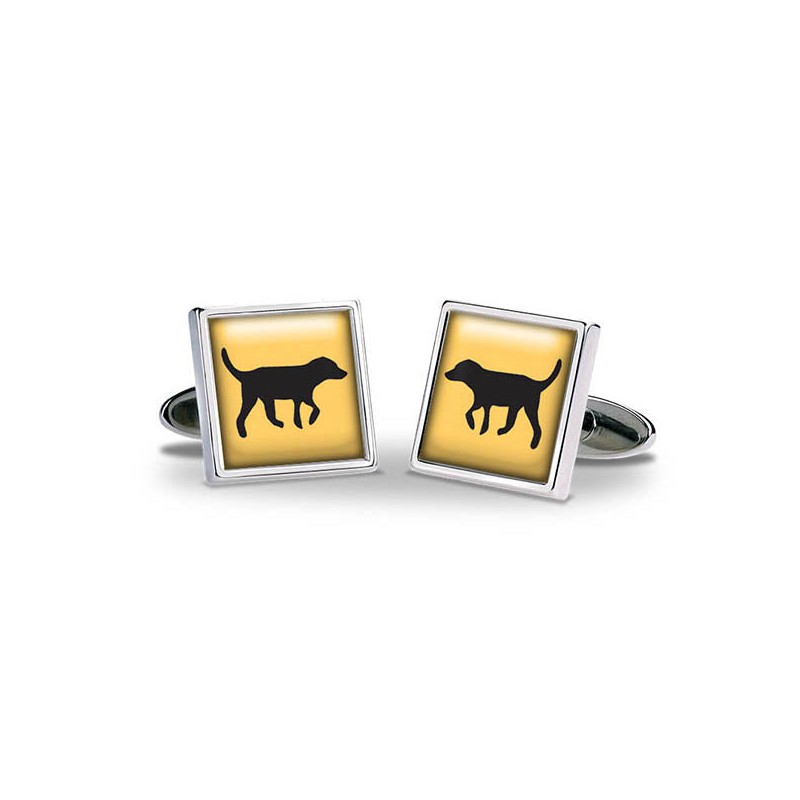 Others Fox and Chave Black Lab Gold Cufflinks-FC-48-312 £29.00