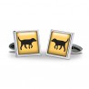 Others Fox and Chave Black Lab Gold Cufflinks-FC-48-312 £29.00