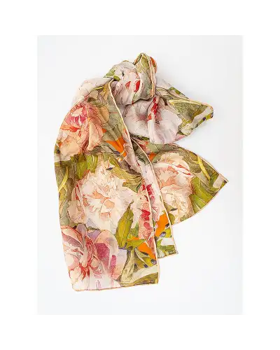 Scarves Fox and Chave Mackintosh Peony Silk Habotai Scarf £42.00