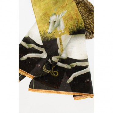 Scarves Fox and Chave Wilton Diptych Scarf Crepe De Chine Scarf-FC-41-960 £45.00