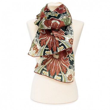 Scarves Fox and Chave Morris Dovedale Crepe De Chine Scarf-FC-41-794 £45.00