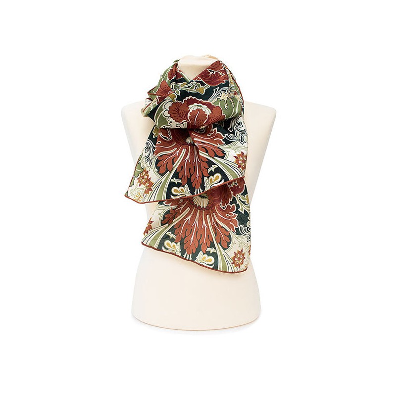 Scarves Fox and Chave Morris Dovedale Crepe De Chine Scarf-FC-41-794 £45.00