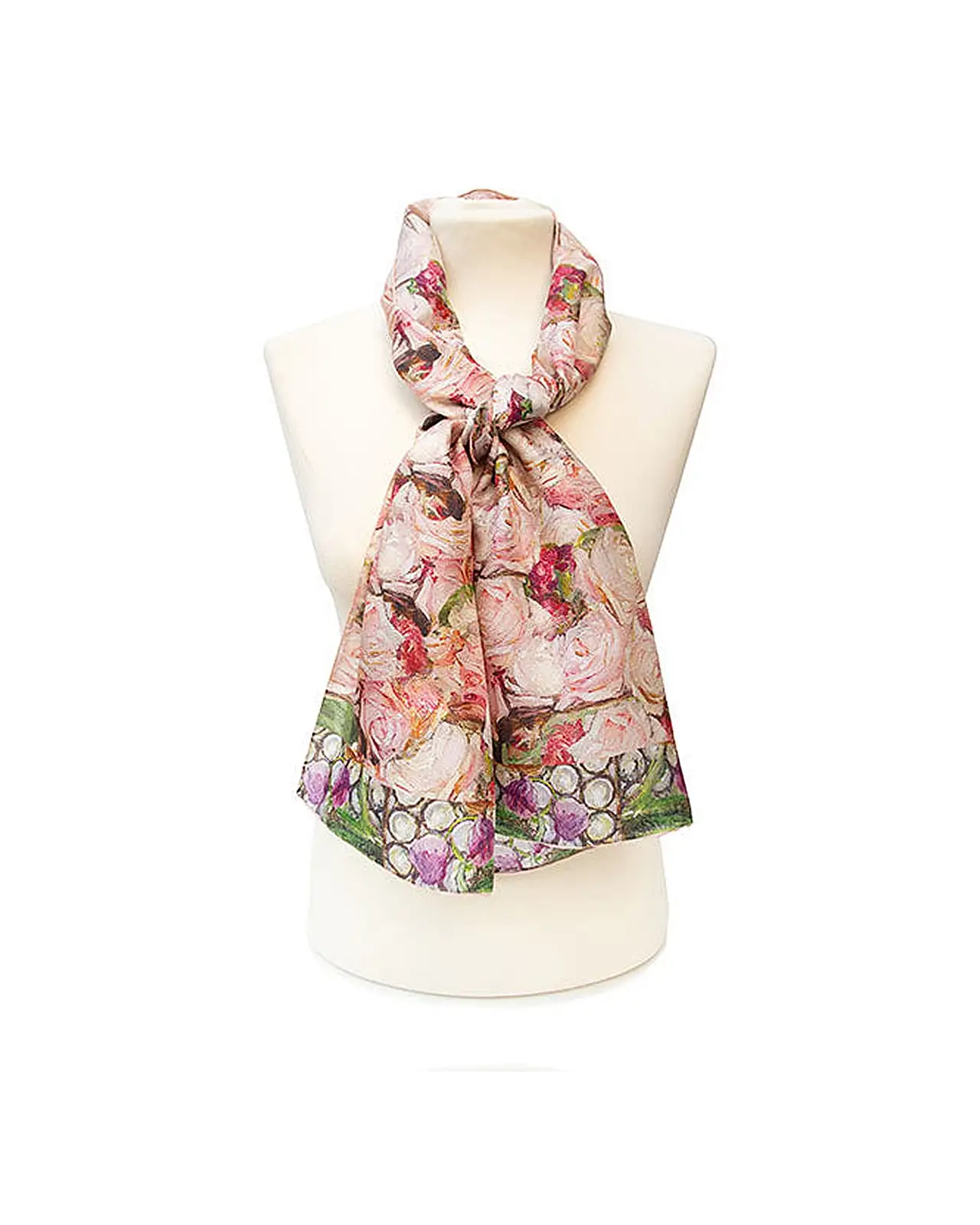 Scarves Fox and Chave Gather Ye Rosebuds Silk Habotai Scarf £42.00