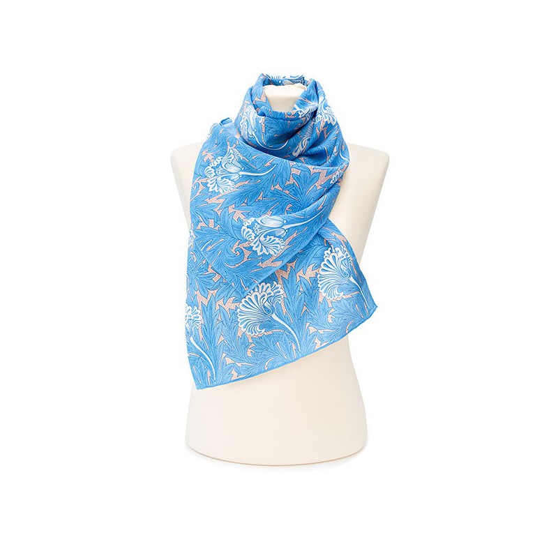 Scarves Fox and Chave Morris Tulips Crepe De Chine Scarf-FC-41-656 £45.00