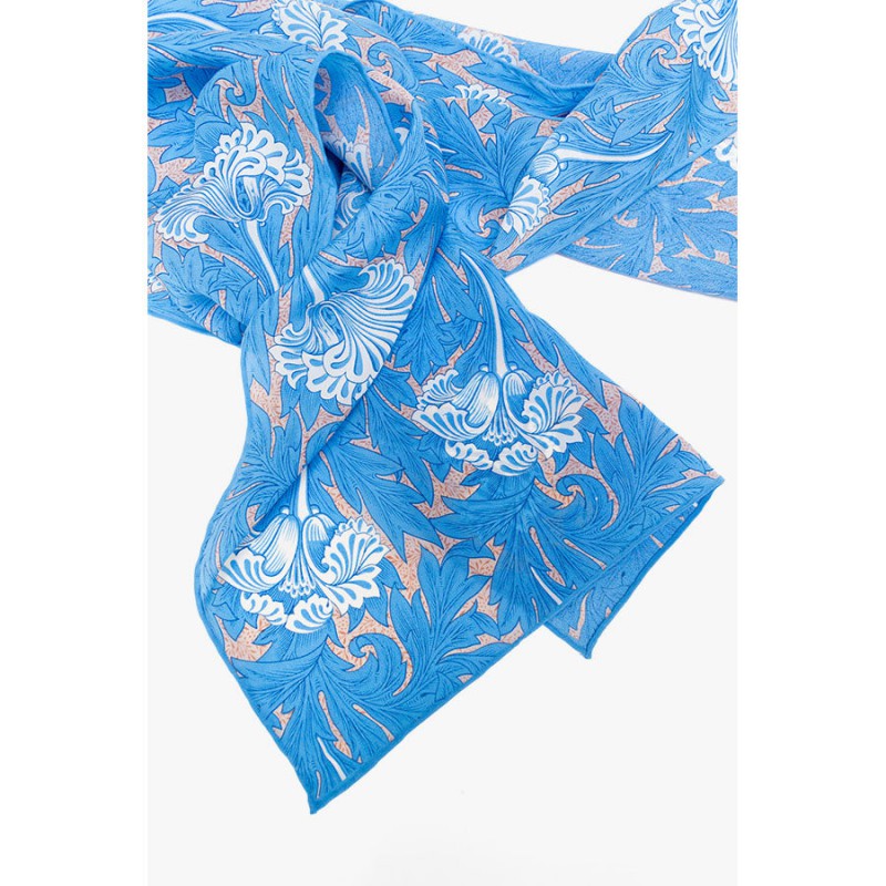 Scarves Fox and Chave Morris Tulips Crepe De Chine Scarf-FC-41-656 £45.00