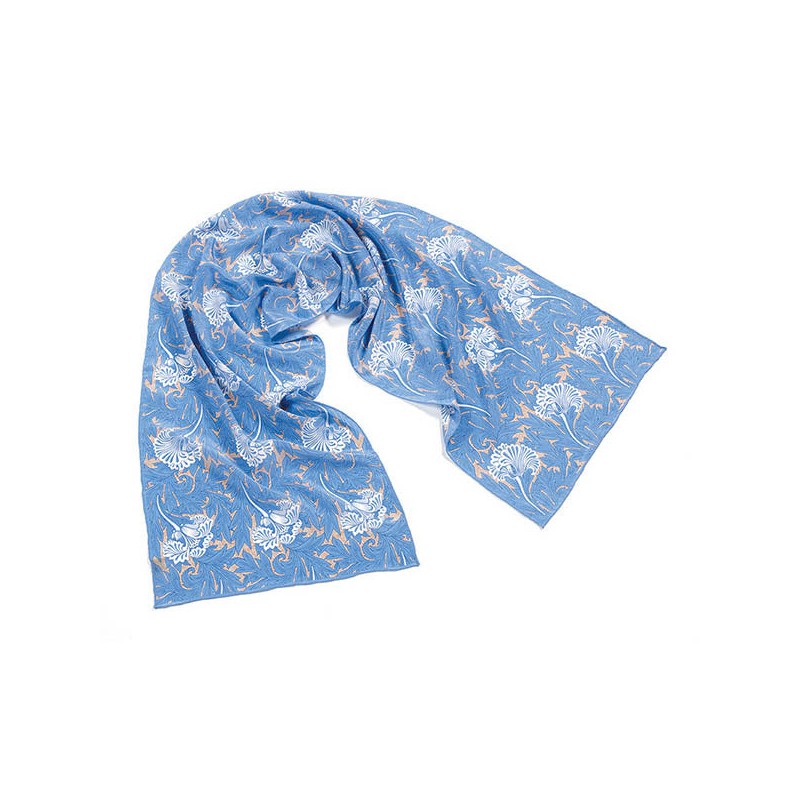 Scarves Fox and Chave Morris Tulips Crepe De Chine Scarf-FC-41-656 £45.00