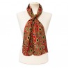 Scarves Fox and Chave Klimt Red Crepe De Chine Scarf-FC-41-654 £45.00