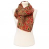 Scarves Fox and Chave Klimt Red Crepe De Chine Scarf-FC-41-654 £45.00