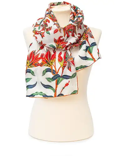 Scarves Fox and Chave Taj Mahal Silk Habotai Scarf £42.00