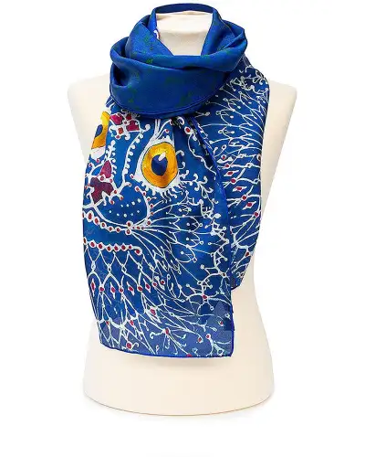 Scarves Fox and Chave Louis Wain Cat Silk Habotai Scarf £42.00