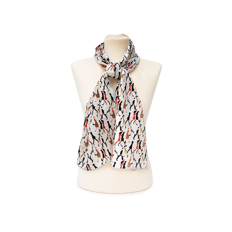 Scarves Fox and Chave Going To Work Pearl Crepe De Chine Scarf-FC-41-120 £45.00