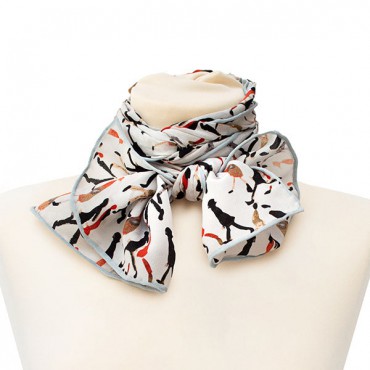 Scarves Fox and Chave Going To Work Pearl Crepe De Chine Scarf-FC-41-120 £45.00