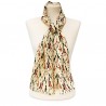 Scarves Fox and Chave Going To Work Cream Crepe De Chine Scarf-FC-41-115 £45.00