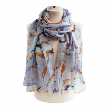 Scarves Fox and Chave Hunt In The Forest Chiffon Scarf £52.00