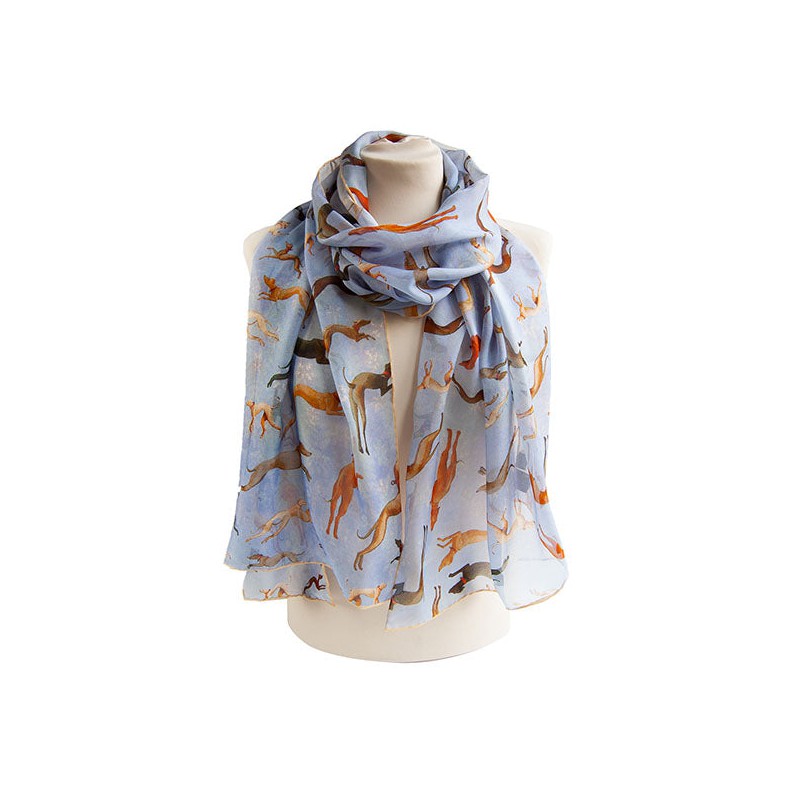 Scarves Fox and Chave Hunt In The Forest Chiffon Scarf £52.00