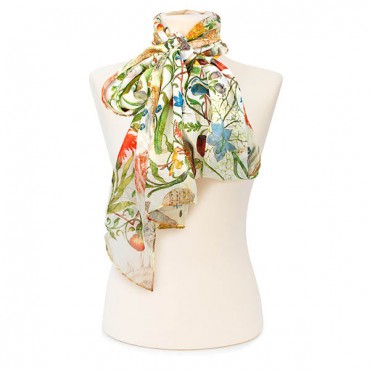 Scarves Fox and Chave Album Amicorum Chiffon Scarf £50.00