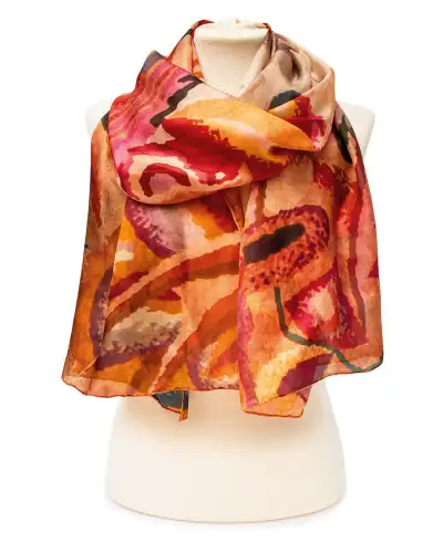 Scarves Fox and Chave Guiguichon Silk Habotai Scarf £50.00