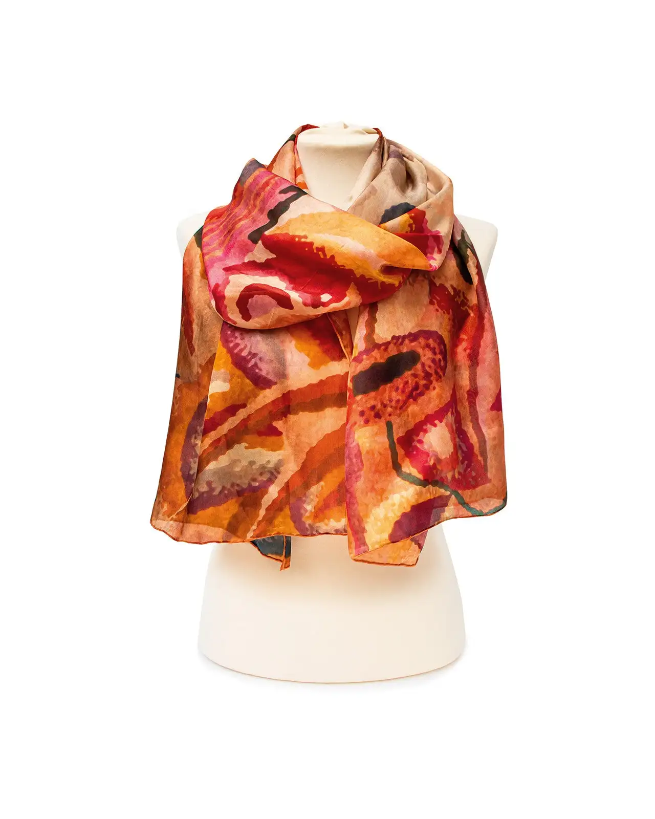 Scarves Fox and Chave Guiguichon Silk Habotai Scarf £50.00