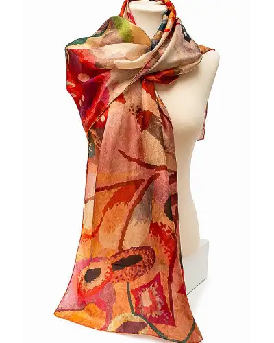 Scarves Fox and Chave Guiguichon Silk Habotai Scarf £50.00