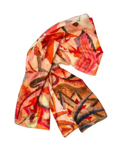 Scarves Fox and Chave Guiguichon Silk Habotai Scarf £50.00