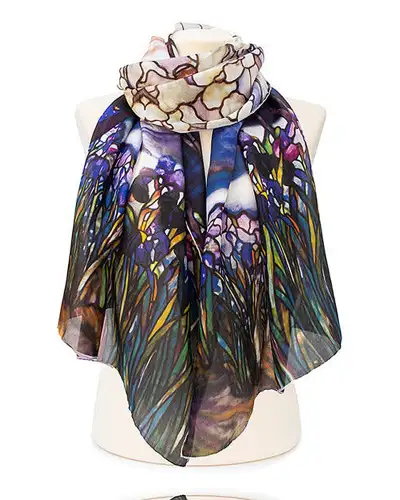 Scarves Fox and Chave Tiffany Landscape Silk Habotai Scarf £50.00