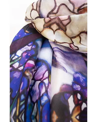 Scarves Fox and Chave Tiffany Landscape Silk Habotai Scarf £50.00