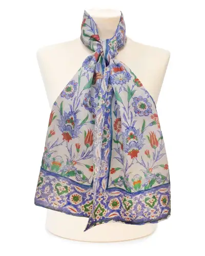 Scarves Fox and Chave Islamic Tile Silk Habotai Scarf £32.00