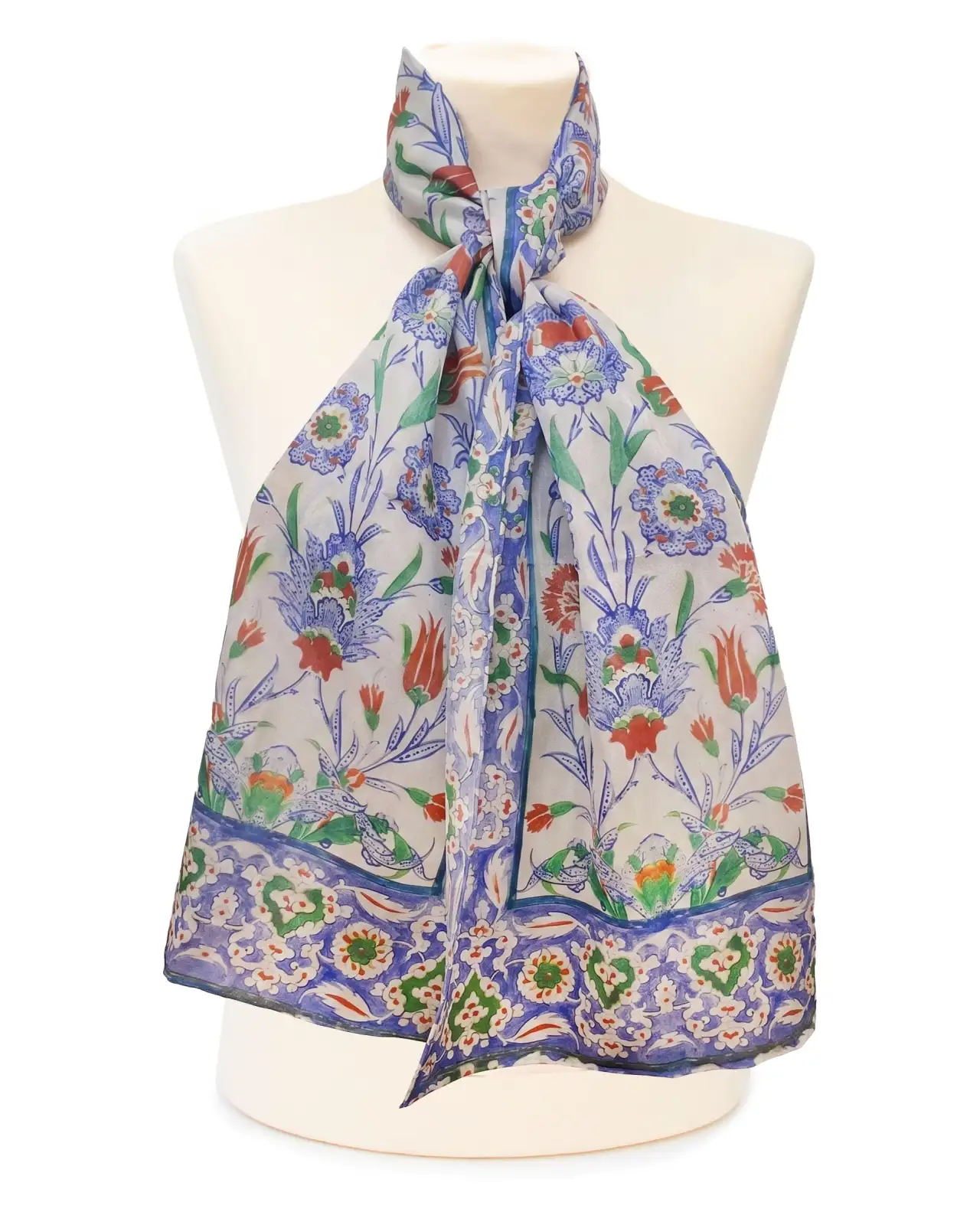 Scarves Fox and Chave Islamic Tile Silk Habotai Scarf £32.00