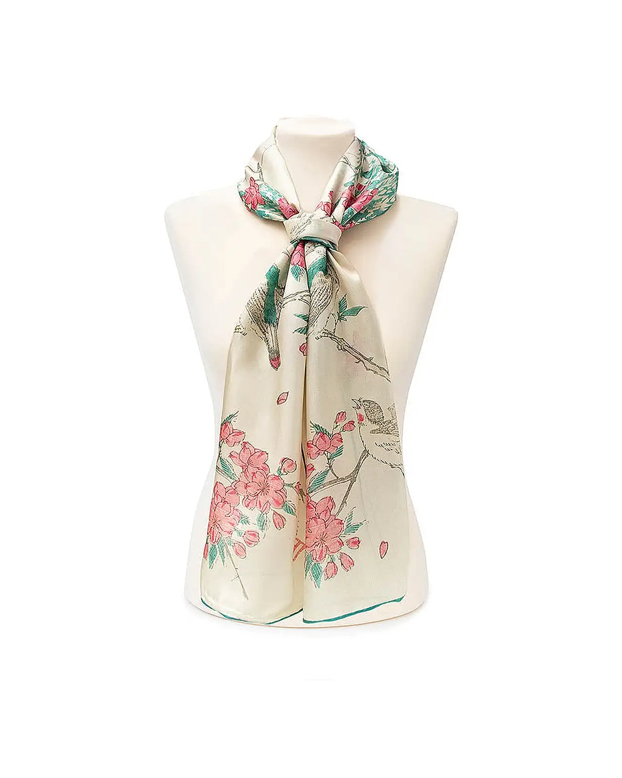 Scarves Fox and Chave Hiroshige Cherry Blossom Silk Habotai Scarf £42.00