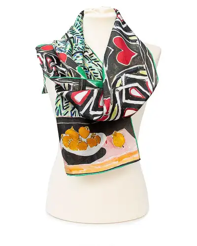 Scarves Fox and Chave Matisse Egyptian Curtain Silk Habotai Scarf £42.00