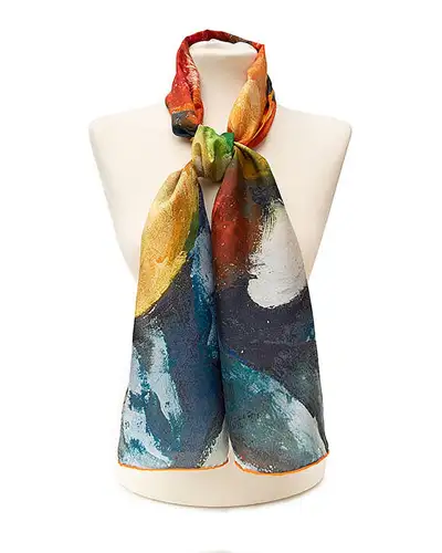 Scarves Fox and Chave Cézanne Fruit Silk Habotai Scarf £42.00
