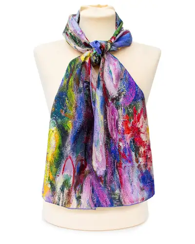 Scarves Fox and Chave Monet Lily Pads Silk Habotai Scarf £42.00