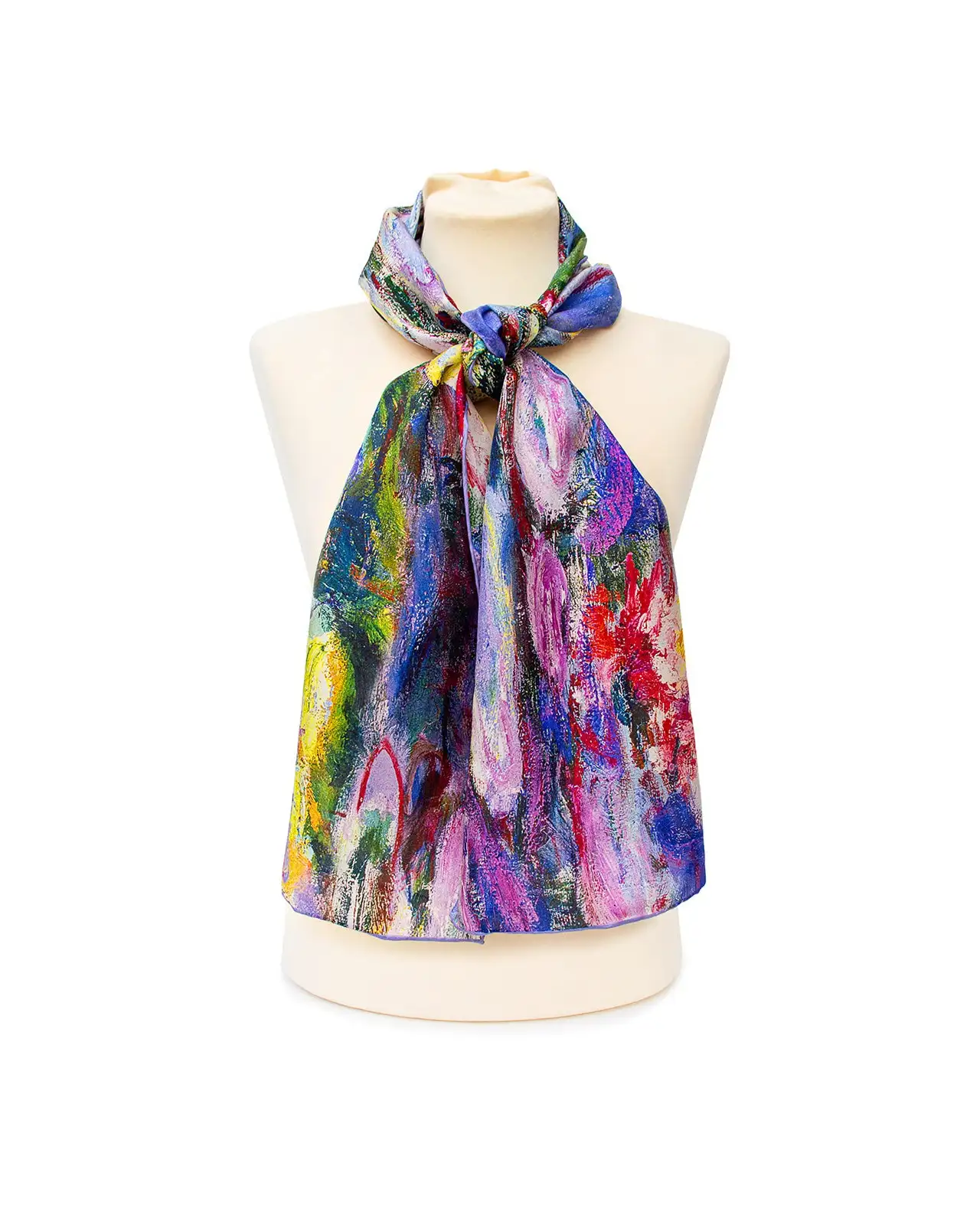 Scarves Fox and Chave Monet Lily Pads Silk Habotai Scarf £42.00