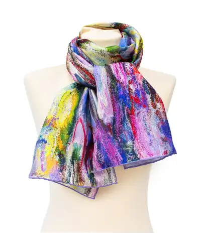 Scarves Fox and Chave Monet Lily Pads Silk Habotai Scarf £42.00