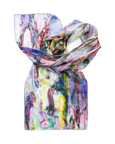 Scarves Fox and Chave Monet Lily Pads Silk Habotai Scarf £42.00