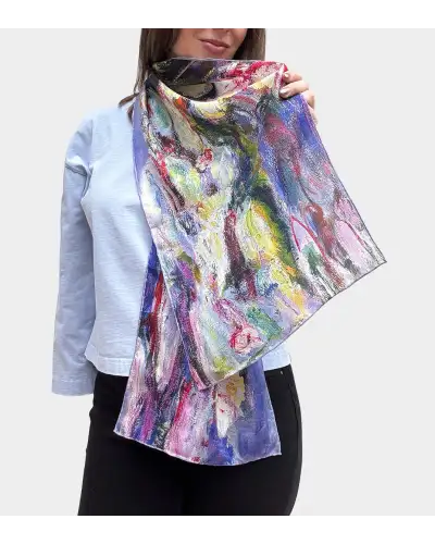 Scarves Fox and Chave Monet Lily Pads Silk Habotai Scarf £42.00
